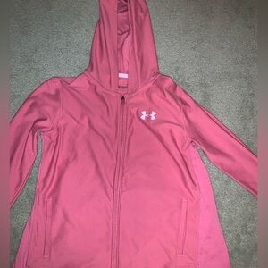 Girls Under Armour Pink Zip Up